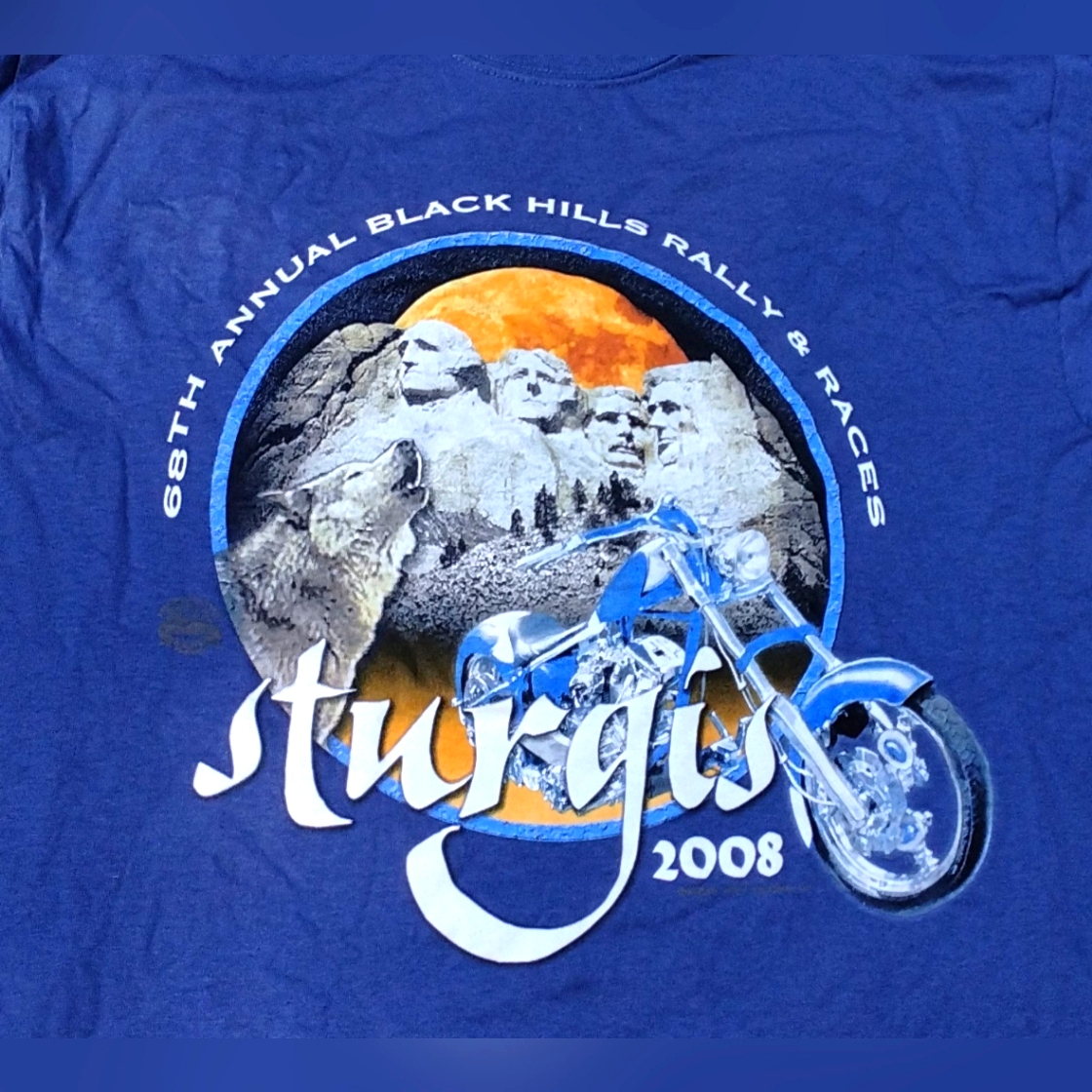 Rare Sturgis Motorcycle Rally  Races TShirt 2008  100 Cotton Nwt
